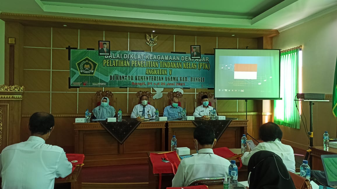 Pelatihan Penelitian Tindakan Kelas (PTK) Kementerian Agama Kabupaten Bangli